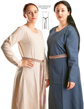 LENA Cotton Blue - Medieval Viking Underdress